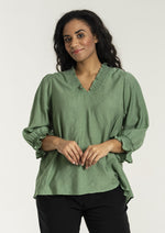 Feodora Blouse with smock neck