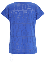 Shirt ajour met letters