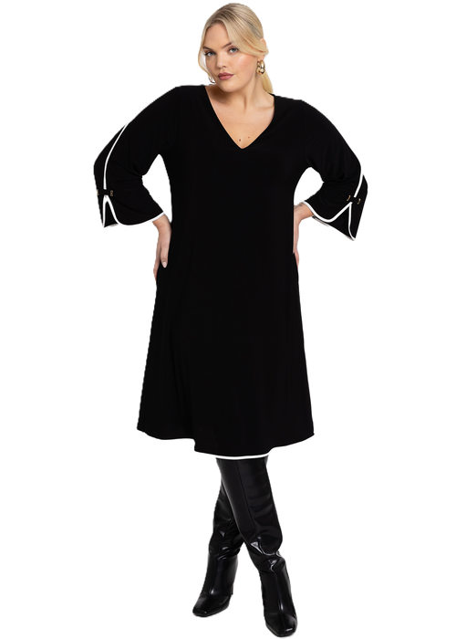 Dress A-line DOLCE witte bies