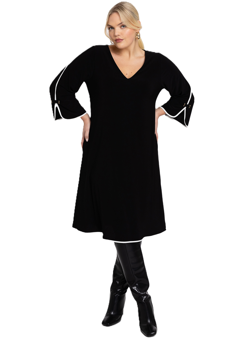 Dress A-line DOLCE witte bies