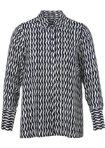 Blouse blauw wit