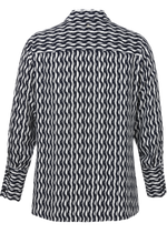 Blouse blauw wit