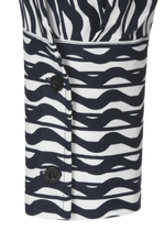 Blouse blauw wit