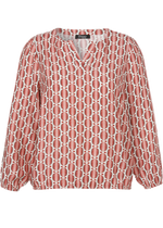 Blouse roodprint