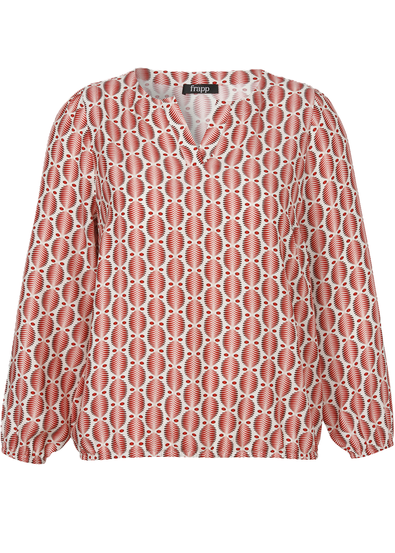 Blouse roodprint