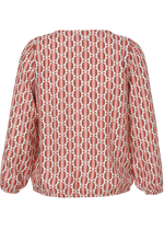 Blouse roodprint