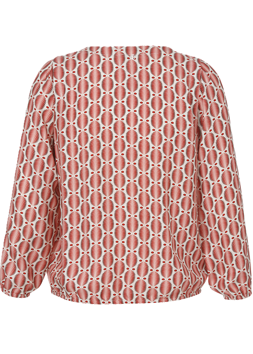 Blouse roodprint