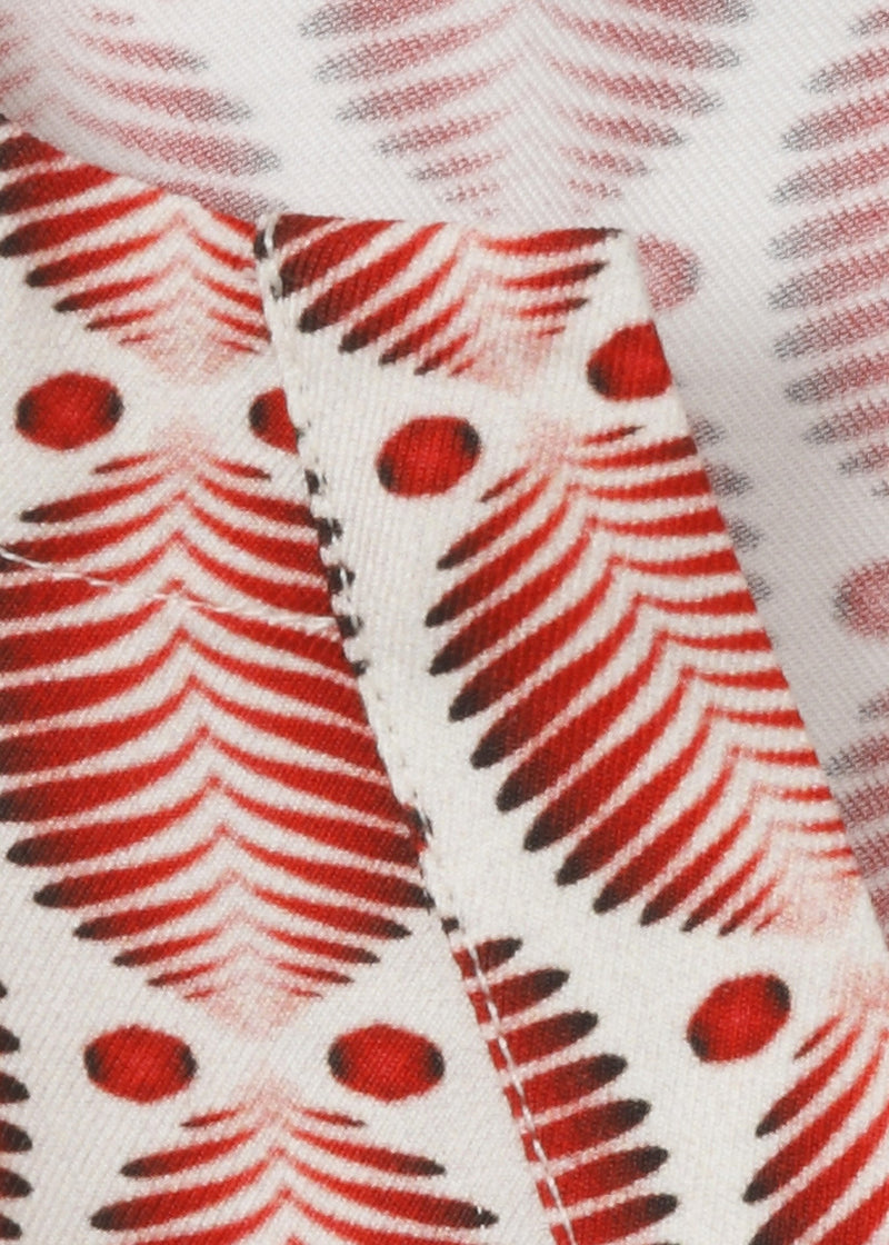 Blouse roodprint