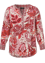 Tuniekblouse bladprint