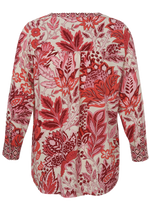 Tuniekblouse bladprint
