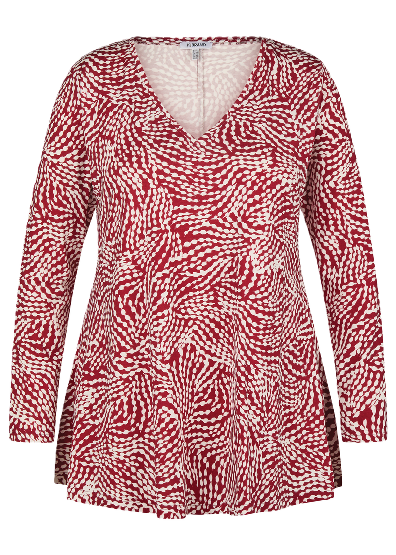 Shirt A-lijn roodprint