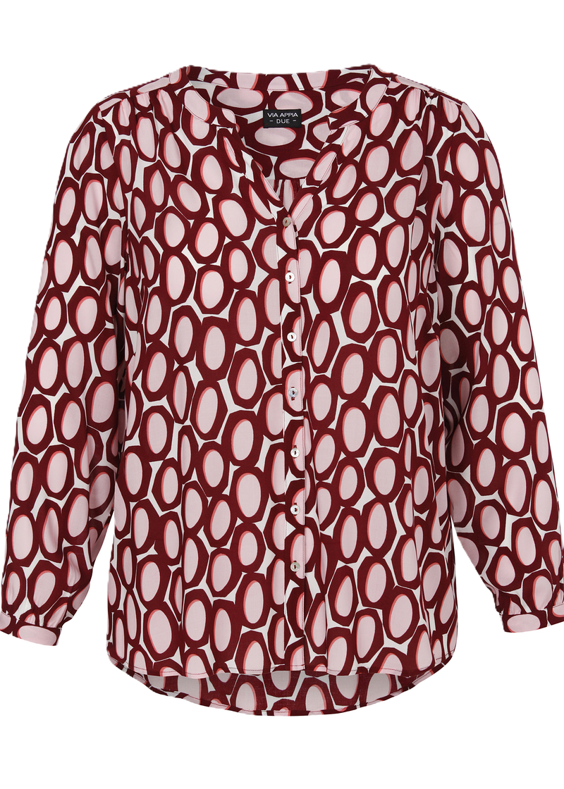 Blouse roodprint