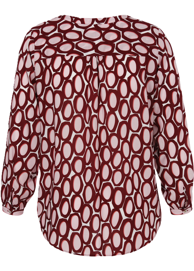 Blouse roodprint