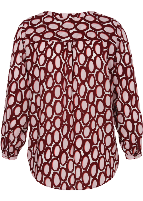 Blouse roodprint