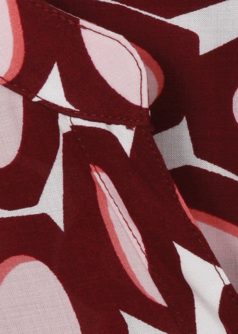 Blouse roodprint