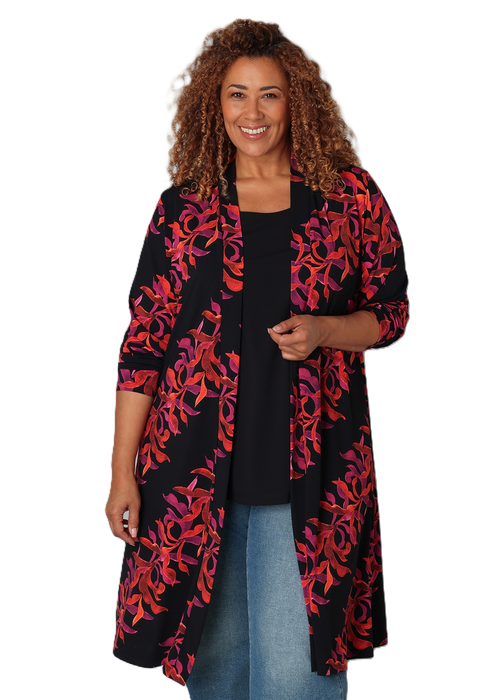 Vestjas Maaike roze oranje print