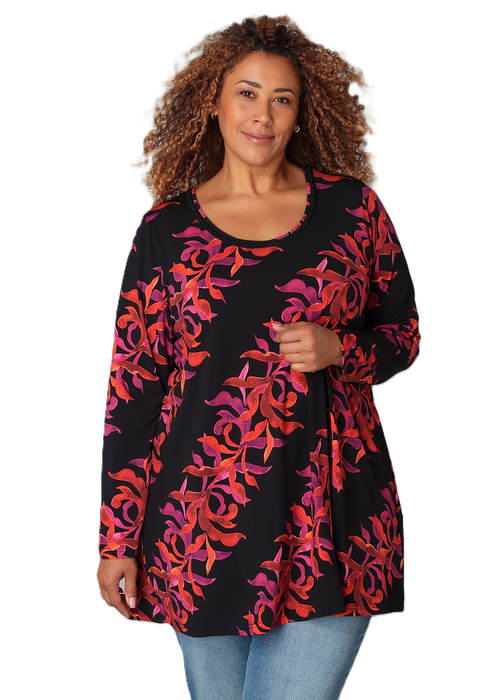 Tess Essential roze oranje print